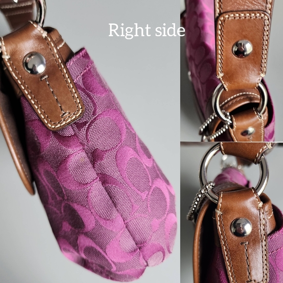 Coach Pink and Brown Shoulder Bag - Picture 8 of 16